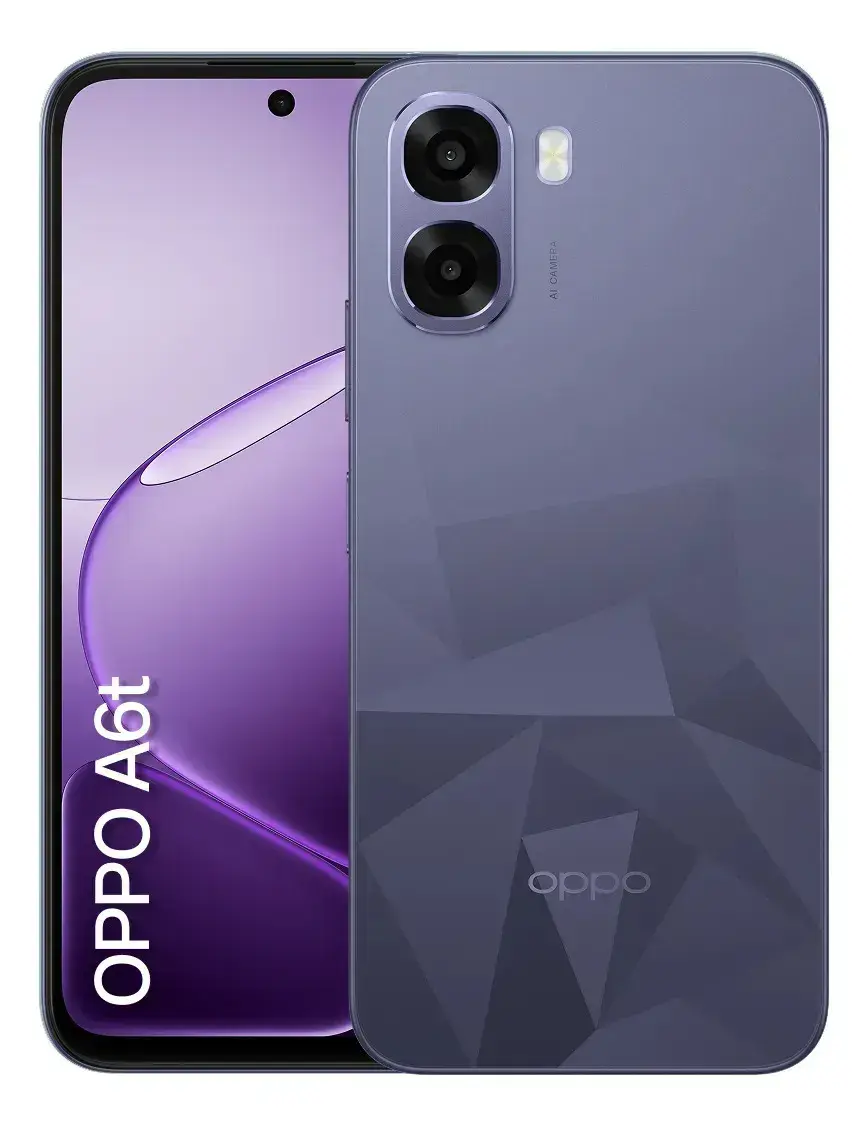 Smartphone OPPO A6t 128GB 12GB RAM (4GB + 8GB RAM Virtual) Bateria Gigante 6500 mAh Câmera AI Violeta