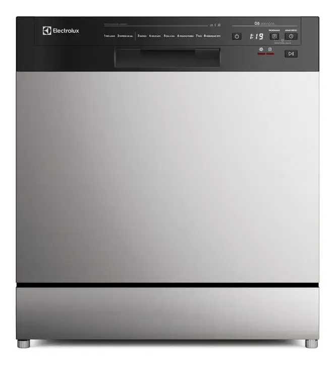 Lava-louça Electrolux Inox Com Programa Lava E Seca LS08E Cinza