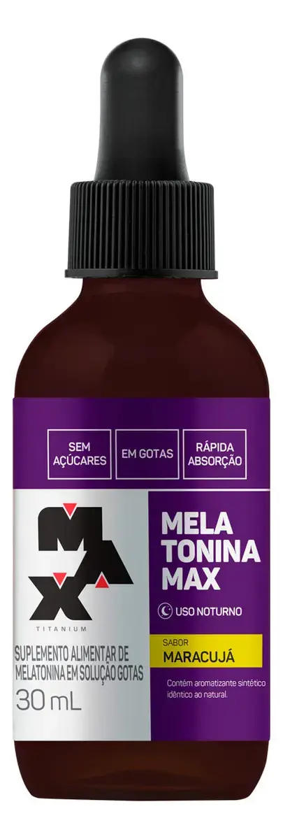 Melatonina 30ml Max Titanium Sabor Maracujá
