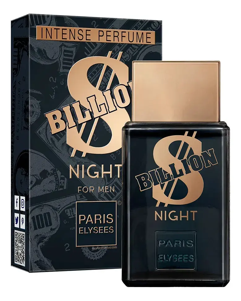 Perfume Billion Night Paris Elysees Masculino Intense 100ml