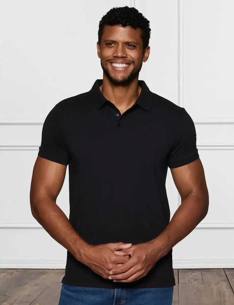 Polo Pima Fit Preto