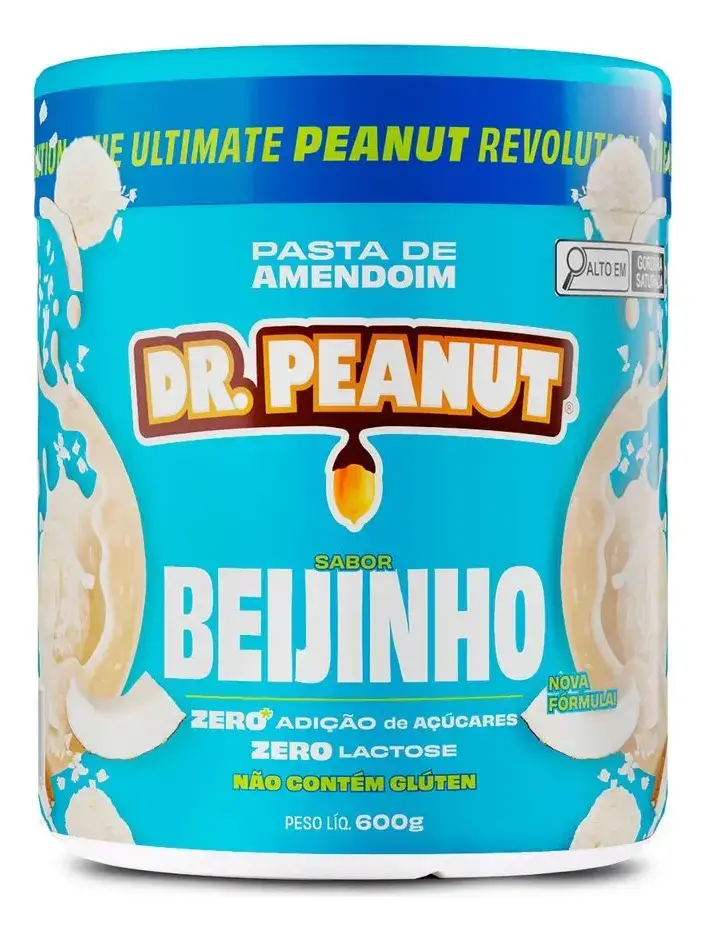 Pasta de Amendoim Dr. Peanut Gourmet Sabor Beijinho 600g