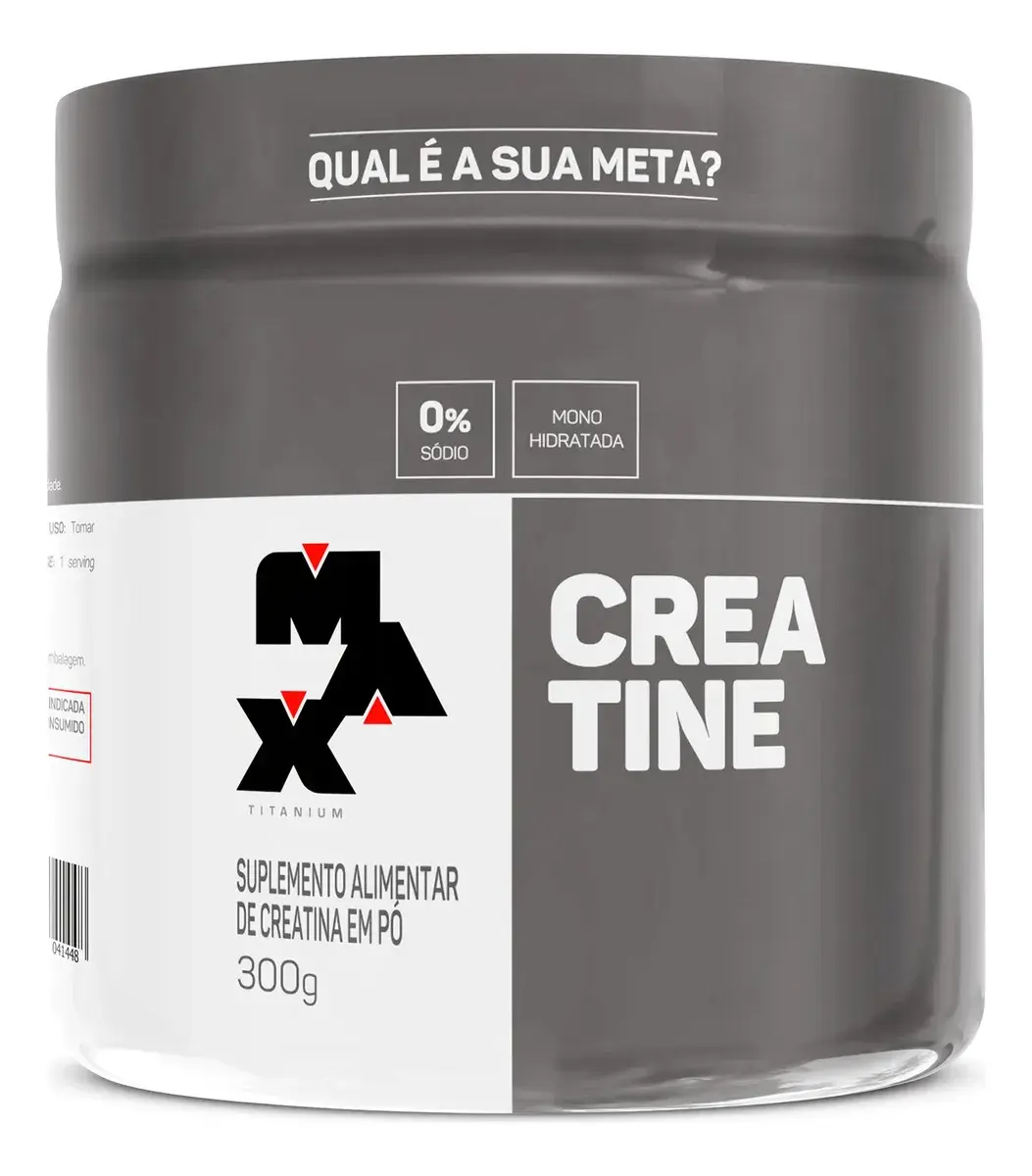 Creatina 300g Creatina Monohidratada Max Titanium Sem Sabor Alta Pureza