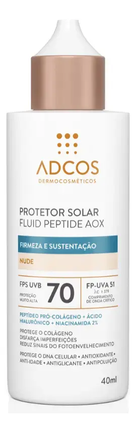 Adcos Protetor Solar Fluid Peptide Aox Fps 70 Nude