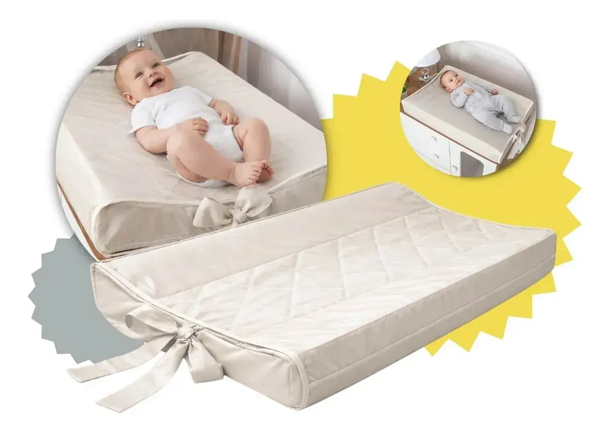 Trocador Cômoda Fraldas Anatômico Bebê Americano Palha Boa Dica
