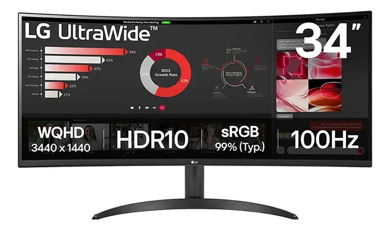 Monitor LG UltraWide 34” 100Hz - 34WR50QK-B
