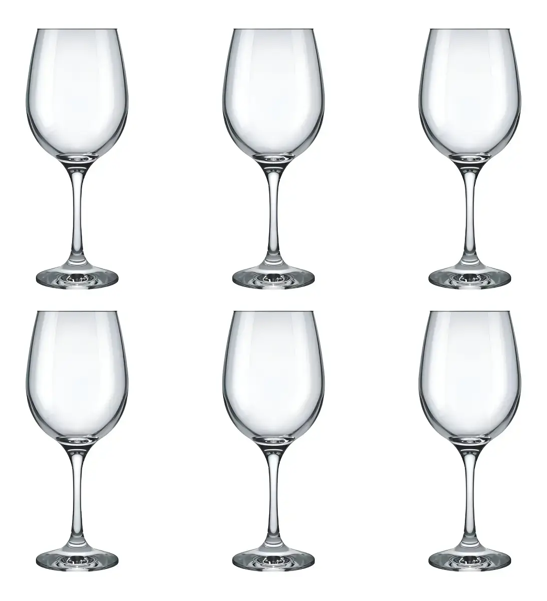 Jogo 6 Taças de Vidro Vinho/Água 490ml Nadir Figueiredo Barone