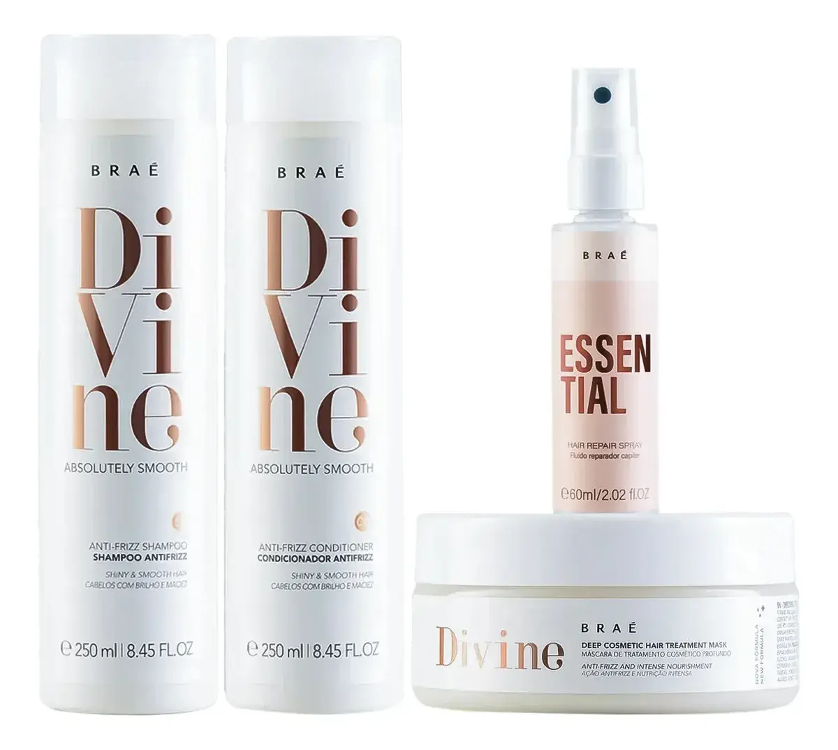 Divine Shampoo + Condicionador + Másc + Mini Essential- Braé