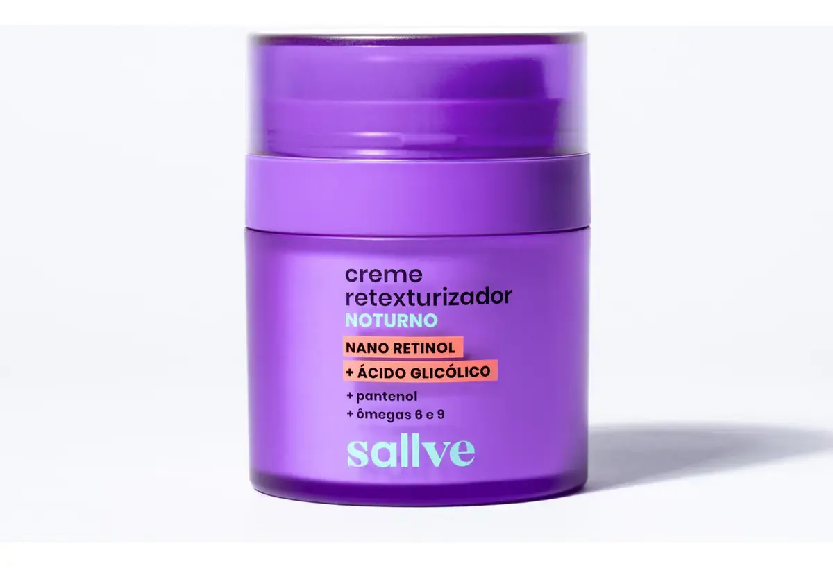 Cuidado Facial Creme Retexturizador Noturno 30g Sallve Noite