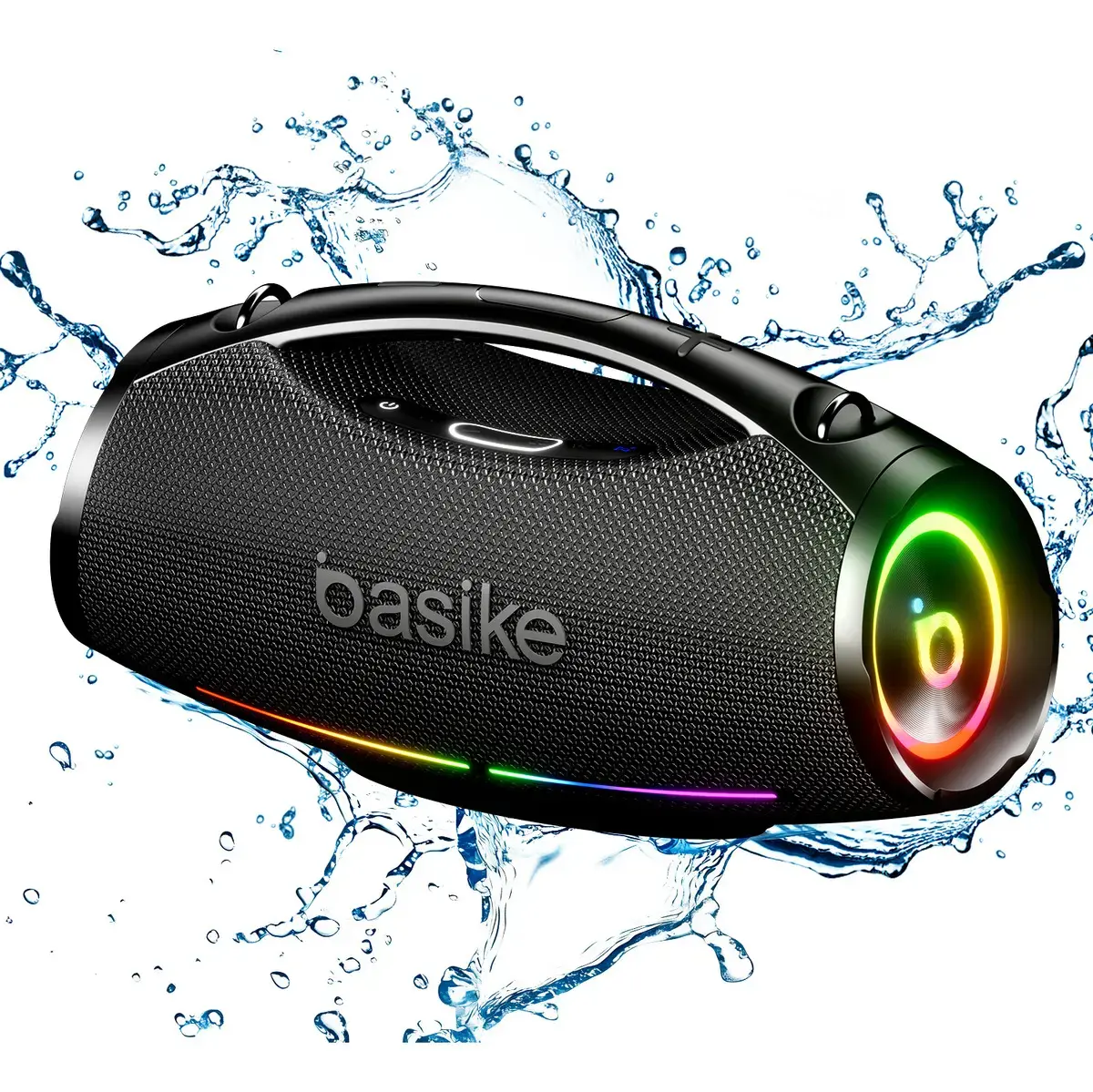 200w Caixa De Som Bluetooth Portátil 30000mah Boombox Ipx6 Basike Caixa Som Estéreo Bass Boost, Alta Hifi ,ajuste Graves / Agudos Com Rgb Luzes Led, Som Para Festa Cor Preto