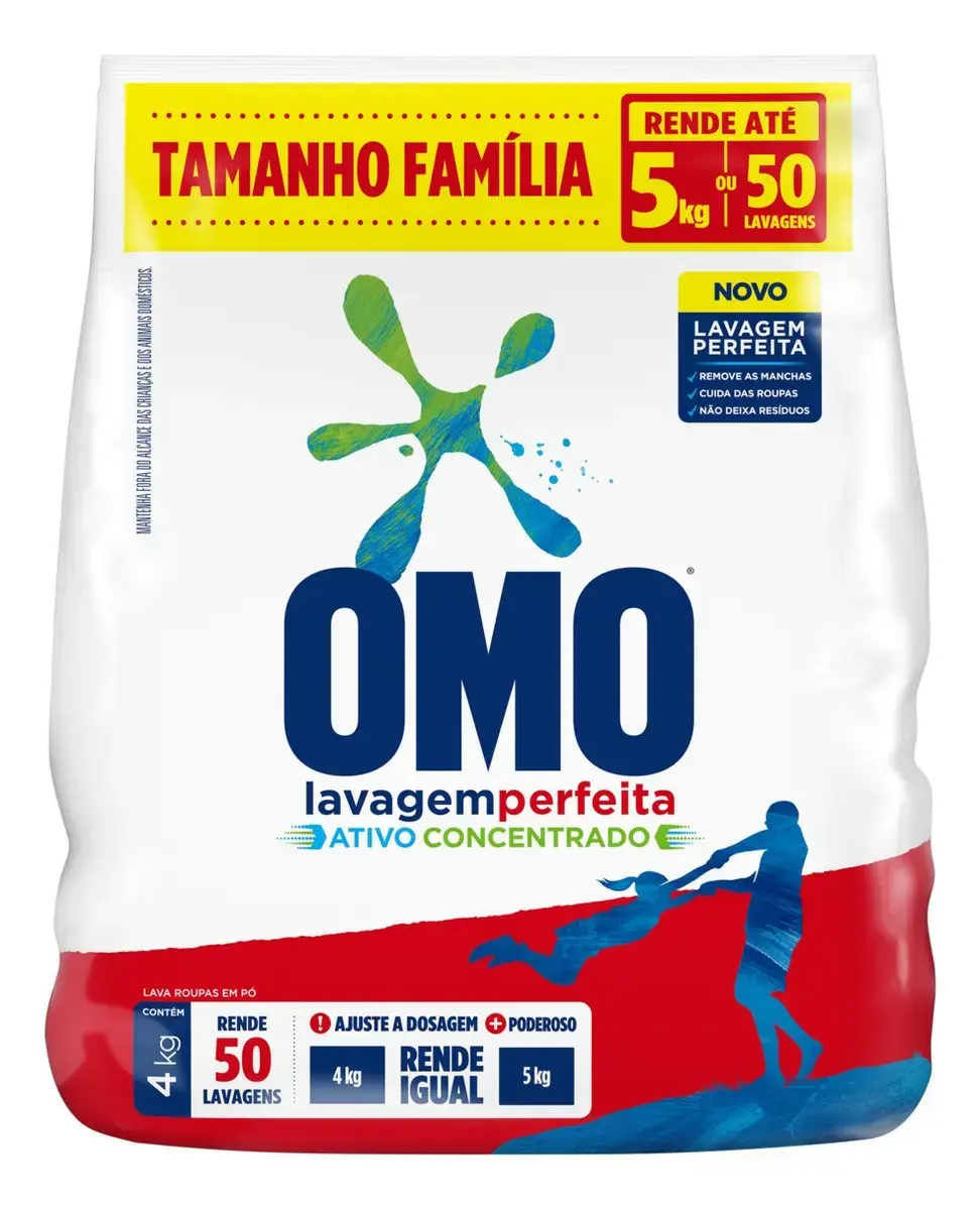 Sabão em Pó Omo Lavagem Perfeita 4kg