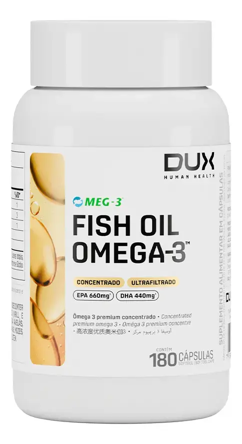 Fish Oil Ômega 3 Pote 180 Capsulas Dux Nutrition