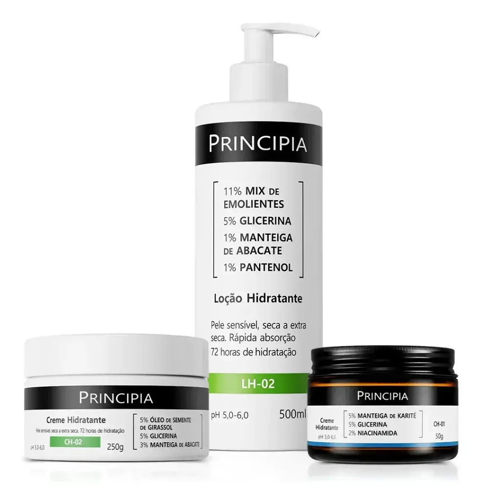 Principia Tripla Hidratação Ch-02 250g + Lh-02 500ml + Ch-01