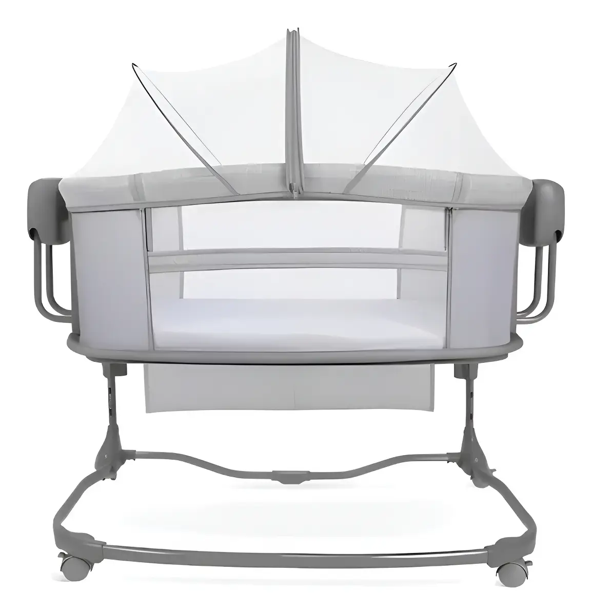 Mastela techno berço bebê automático 8602 bluetooth até 18kg cinza escuro
