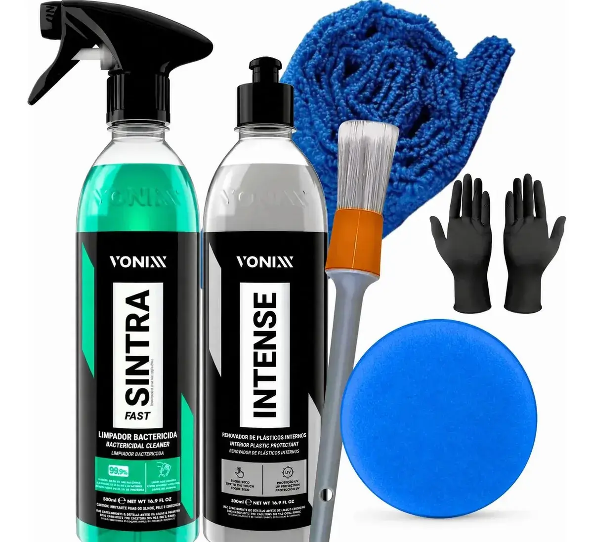 Kit Limpeza Automotiva Interna Vonixx Sintra Fast + Intense 500ml