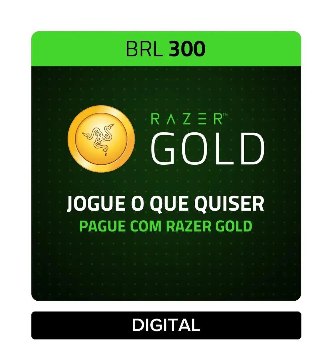 Razer Gold Digital R$ 300 (Digital)