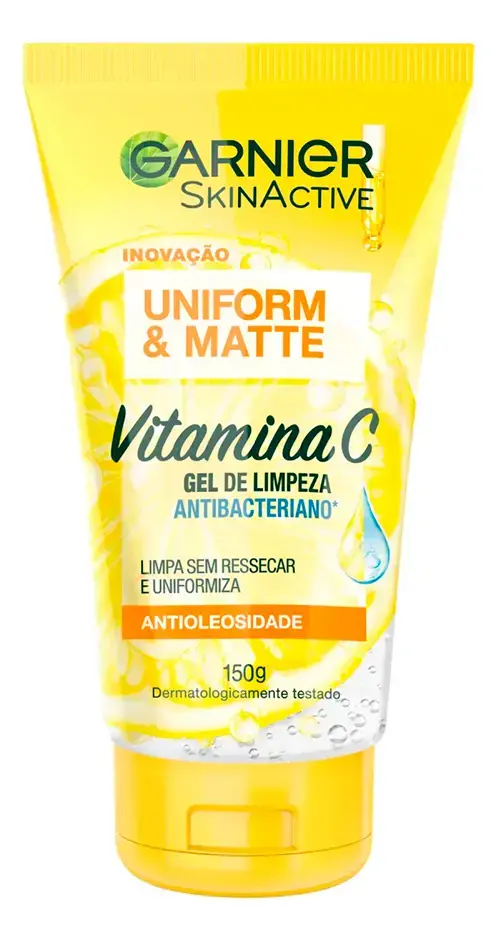 Gel de Limpeza Facial Hidratante Antimanchas com Vitamina C e Pantenol para Controle de Oleosidade Express Aclara Garnier 150ml