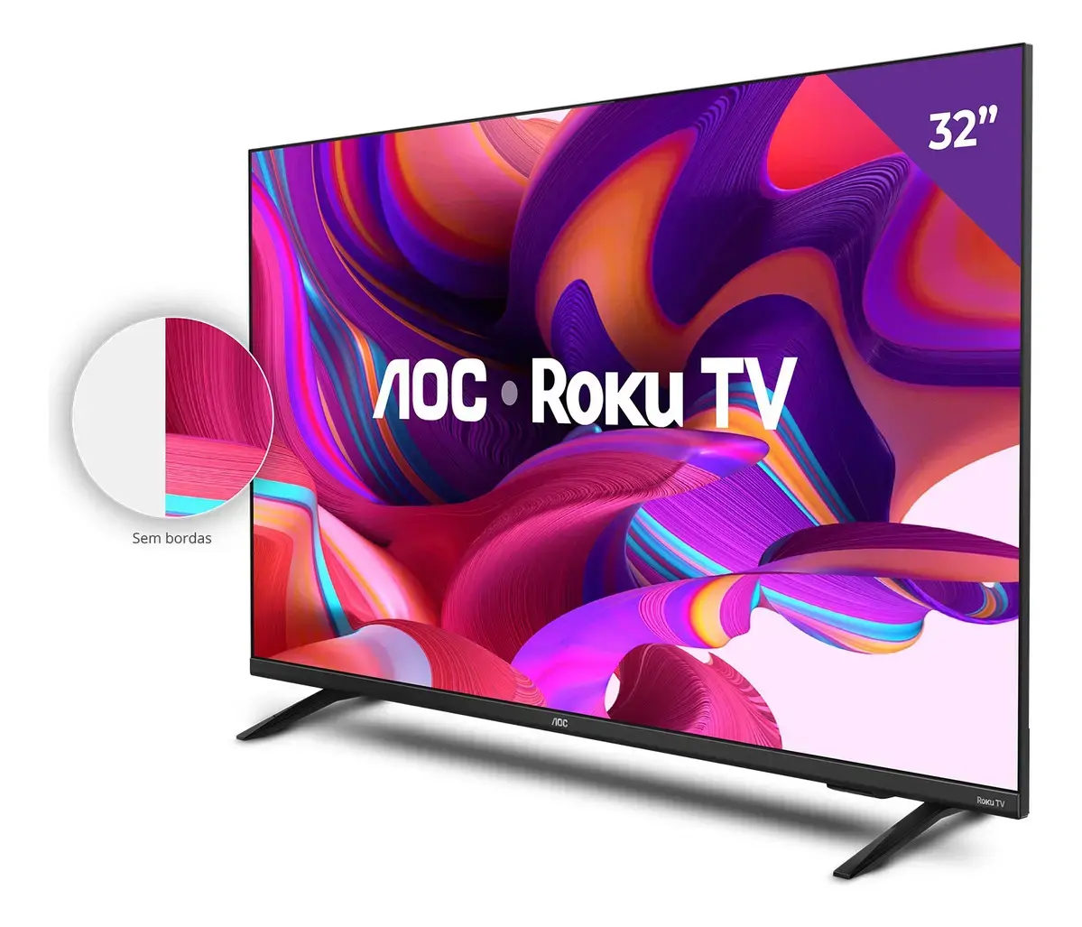 Smart Tv 32 polegadas Hd Roku Tv 32s5135/78g Preta Aoc