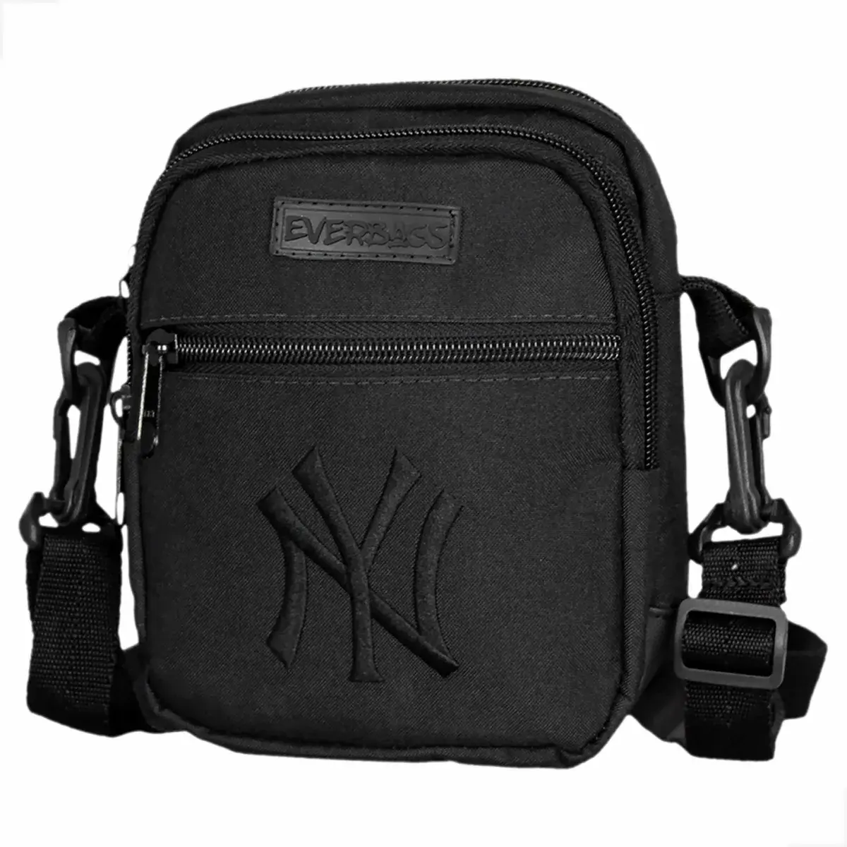 Bolsa transversal Everbags Pochete Compacta Tira Colo - preto