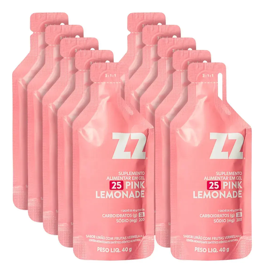 Energy Gel Z2 Pink Lemonade Box 10 Unidades Sachê 40g