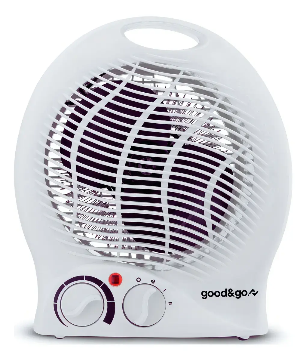 Aquecedor Caloventor Elétrico Good&Go GG-AQ01 2000W Portátil Com Termostato Branco
