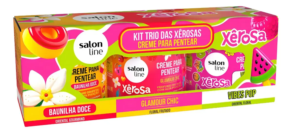 Kit Xêrosa Com 3 Cremes Para Pentear 180g