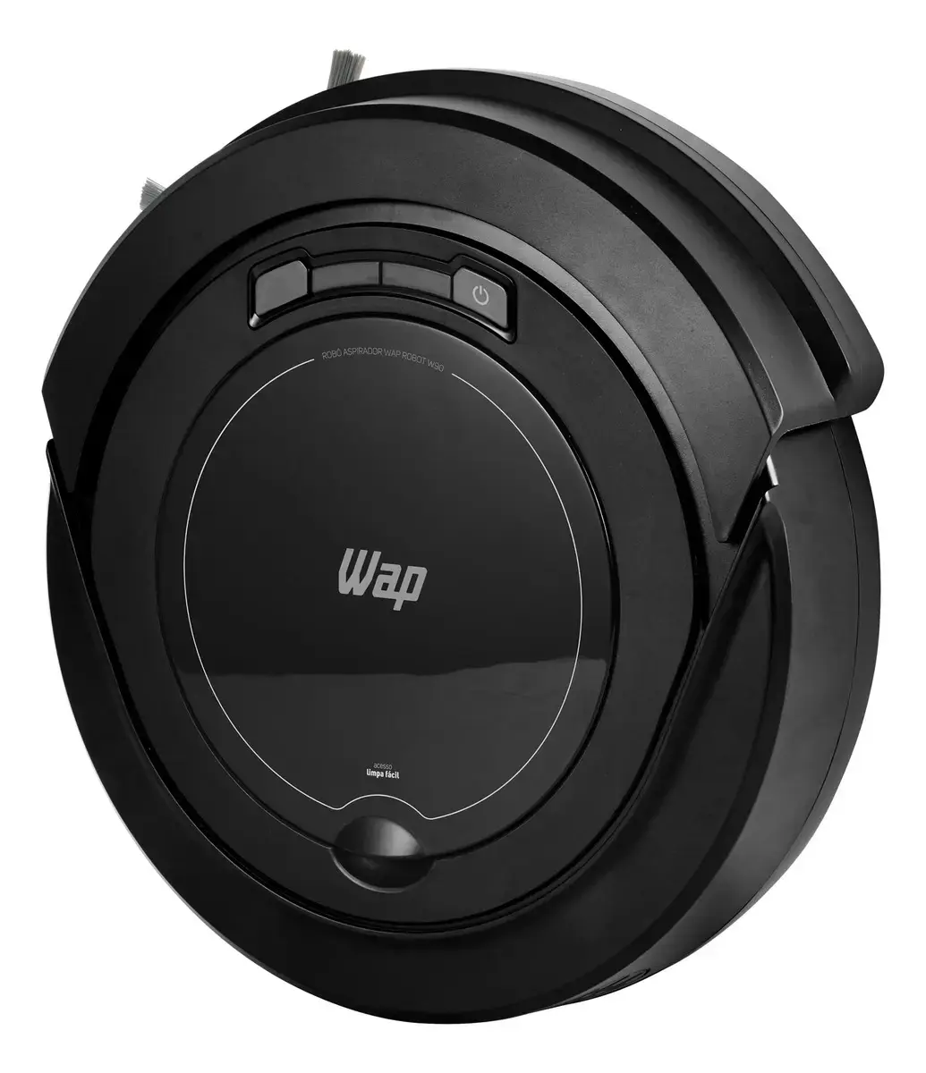 Robô aspirador Robot W90 varre aspira e passa pano 30w Wap cor preto