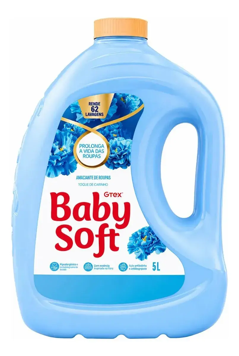 Amaciante Roupas Baby Soft Galão 5 L Toque De Carinho