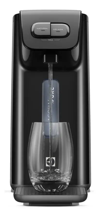 Purificador Electrolux Água Fria Natural Gelada Preto Pe15p