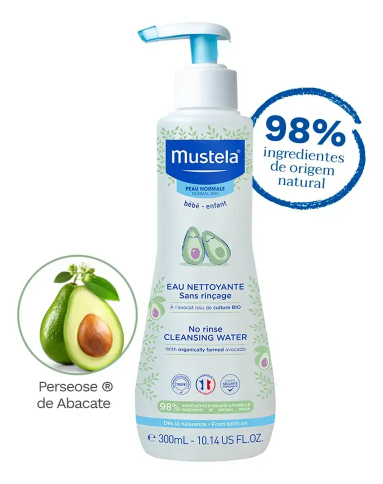 Mustela Água de Limpeza Sem Enxágue Bebê 300 ml