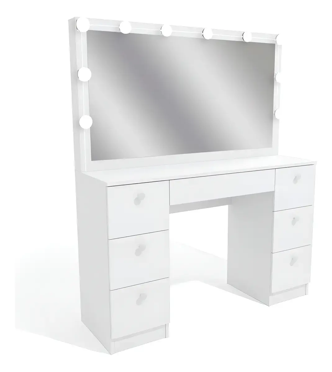 Penteadeira Ditália Pe80 com Kit Luz Branco Cor Branco