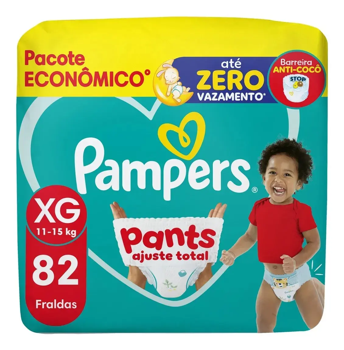 Fralda Pampers Pants Ajuste Total Tamanho XG, 82 Un