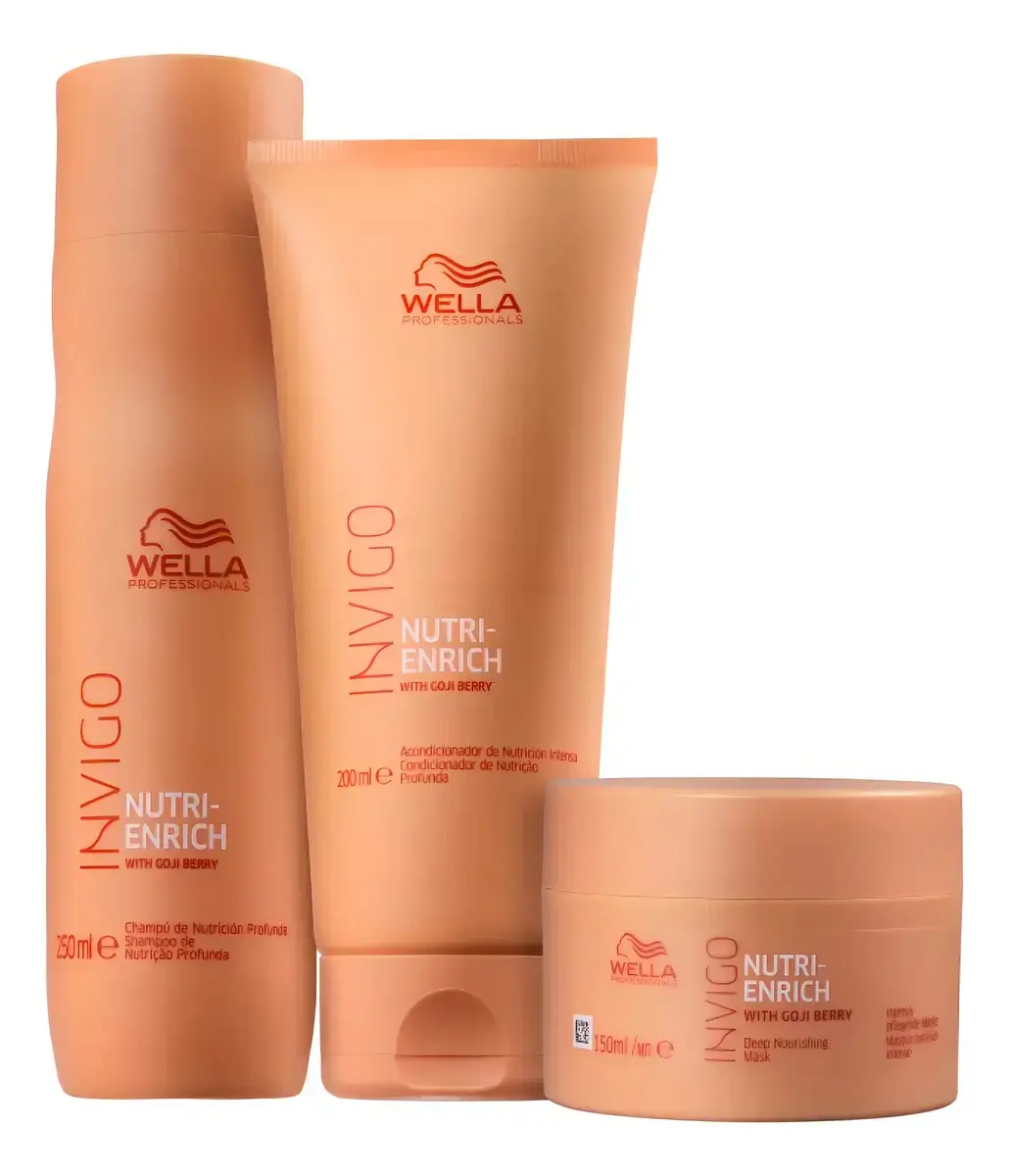 Wella Kit Nutri Enrich (Shampoo + Condicionador + Máscara)