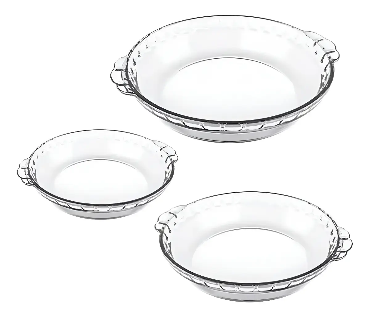Conjunto De Formas Filetadas 3 Peças Transparente Marinex