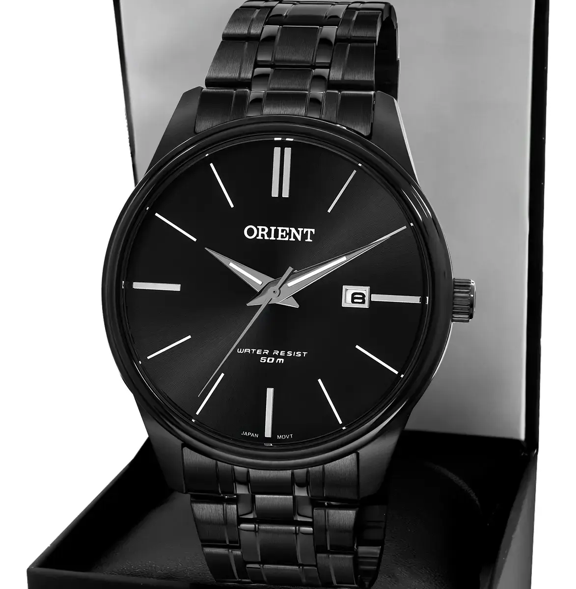Relógio Orient Masculino MPSS1064P1PX Full Black Aço Inoxidável 50m