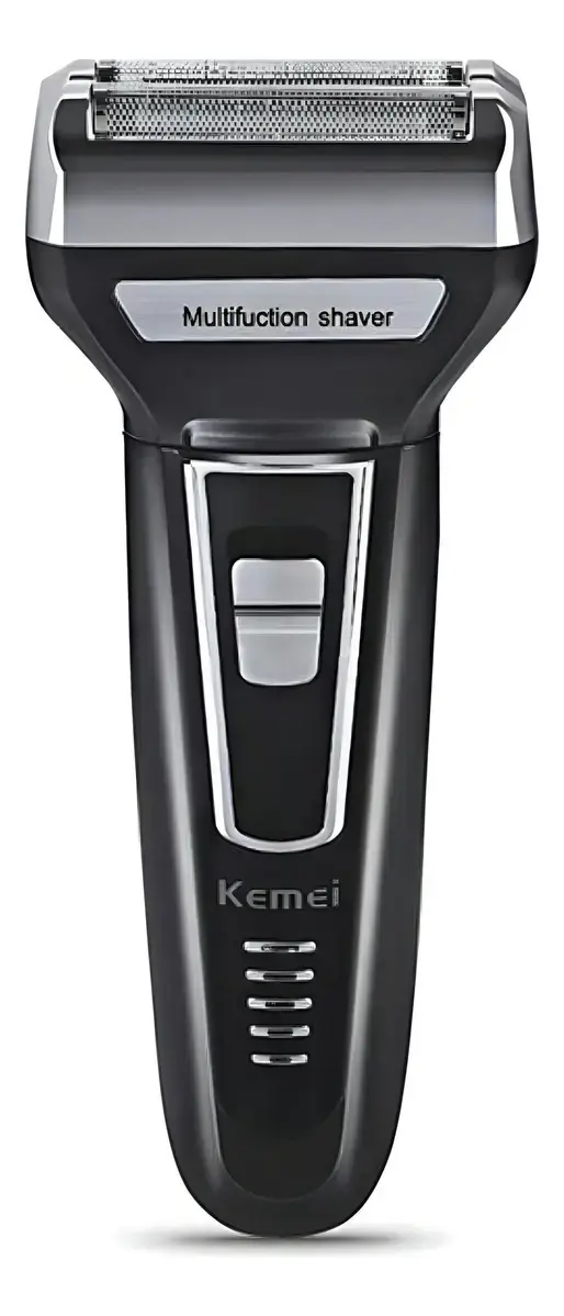 Aparador Barbeador Kemei KM-6558 Recarregável 3 Em 1 Cabeças Removíveis Bivolt