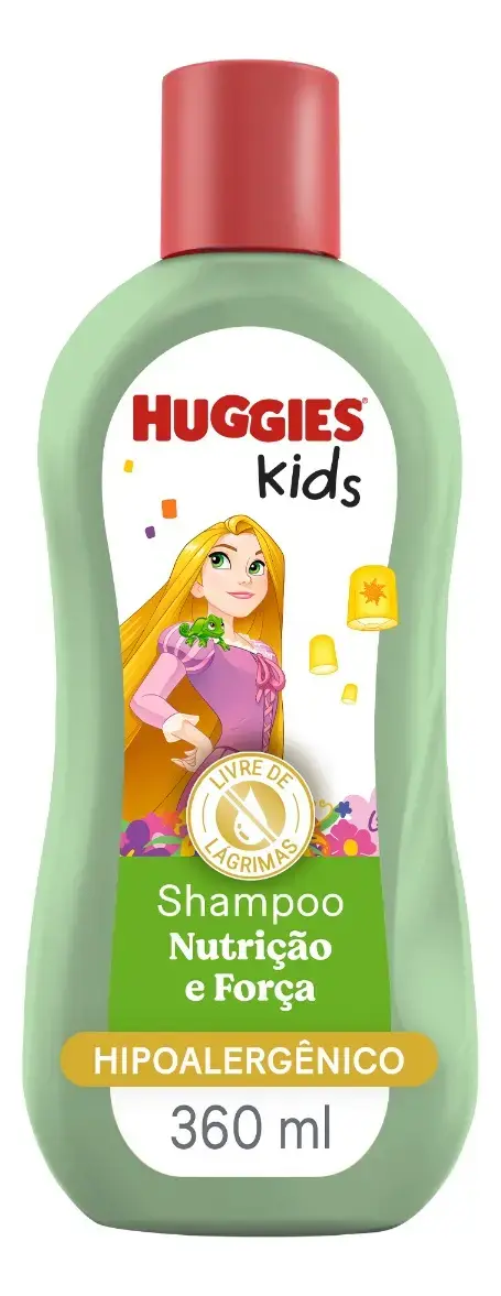 Shampoo Huggies Kids Rapunzel Nutrição e Força 360ml