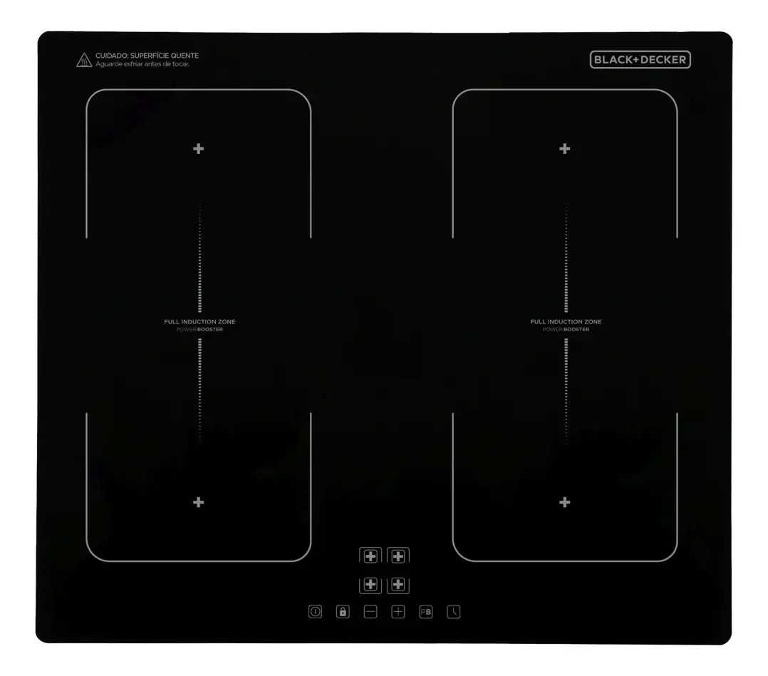 Cooktop de Indução BLACK+DECKER 7200W 4 Bocas e Trava de Segurança BXICHCP4FZT