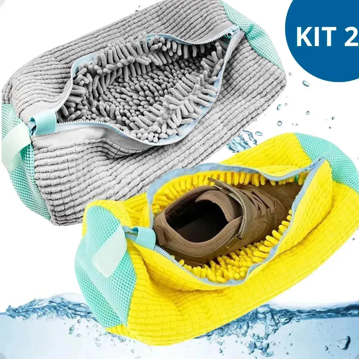 Kit 2 Sacos De Lavagem Tênis Para Maquina De Lavar