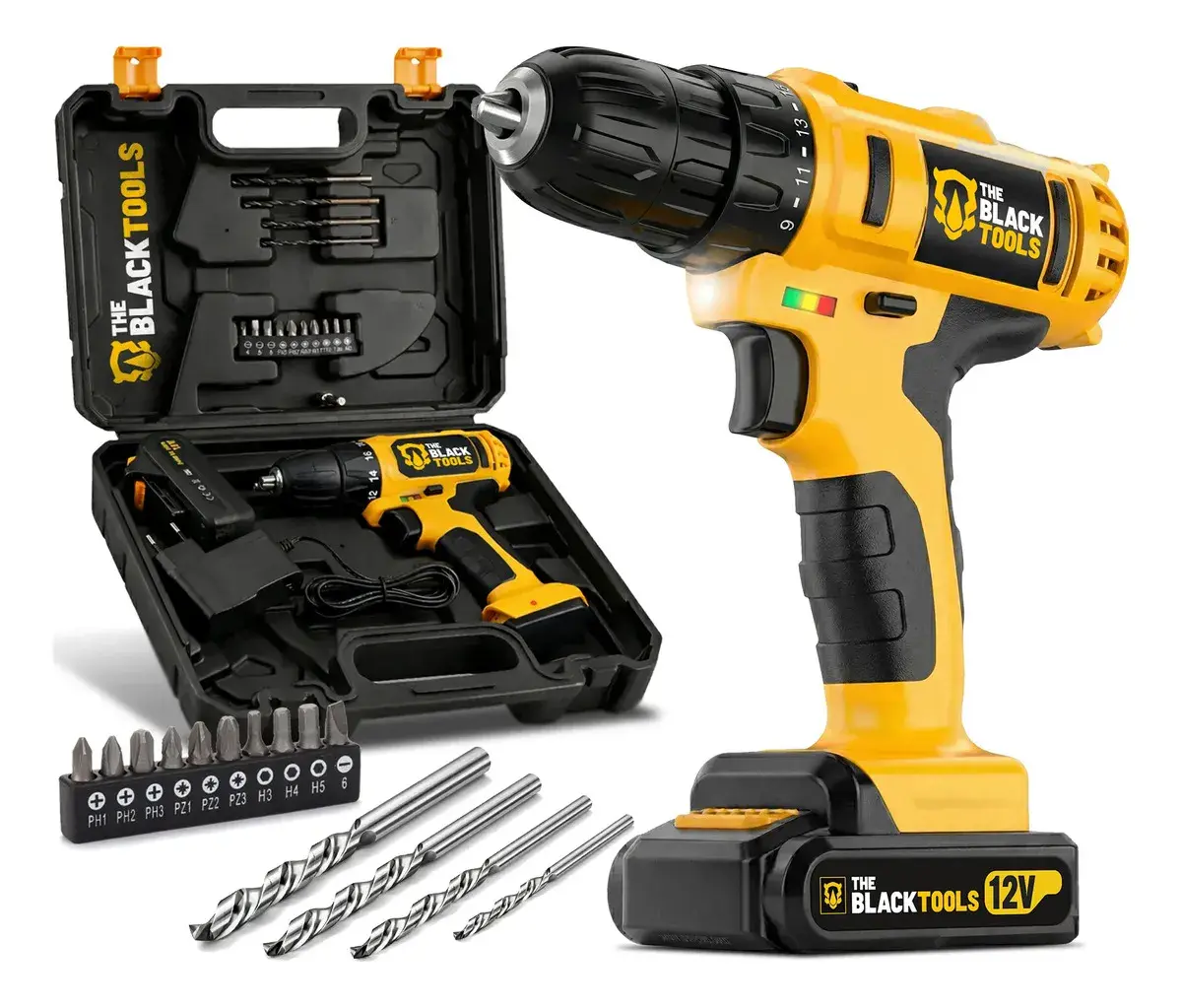 Furadeira Parafusadeira Sem Fio A Bateria Tb-12e 12v