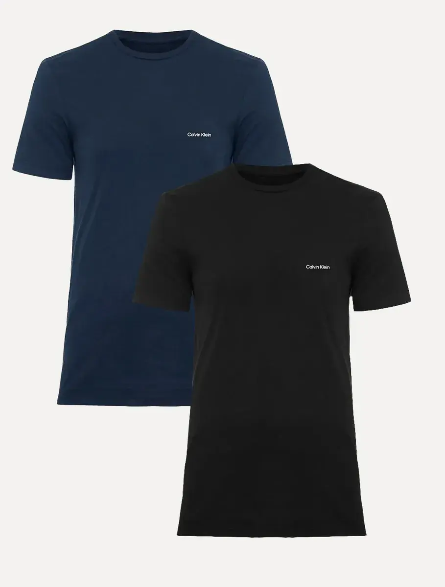 Kit Camisetas Calvin Klein | Masculina Preta/azul Marinho
