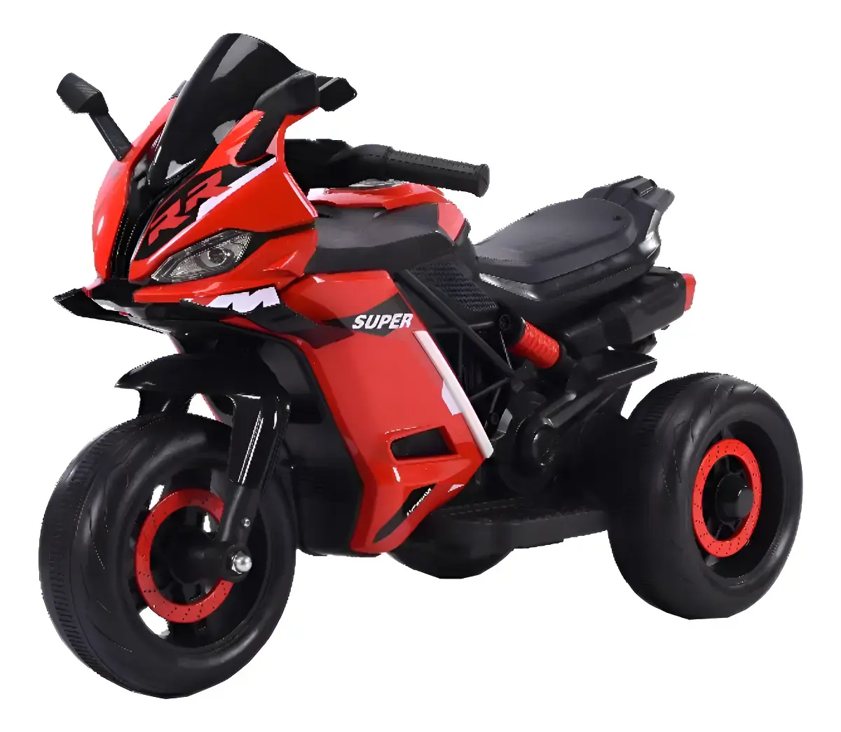 Moto Elétrica Infantil Mini 3 Rodas Frente/Ré Maxi Toys - VERMELHO