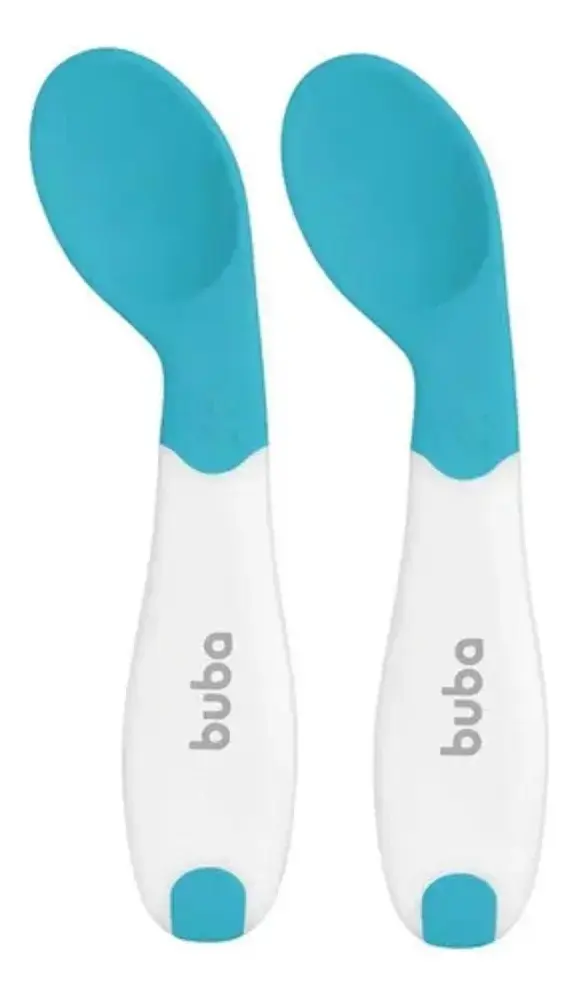 Buba Kit Colher De Treinamento Termossensível Azul