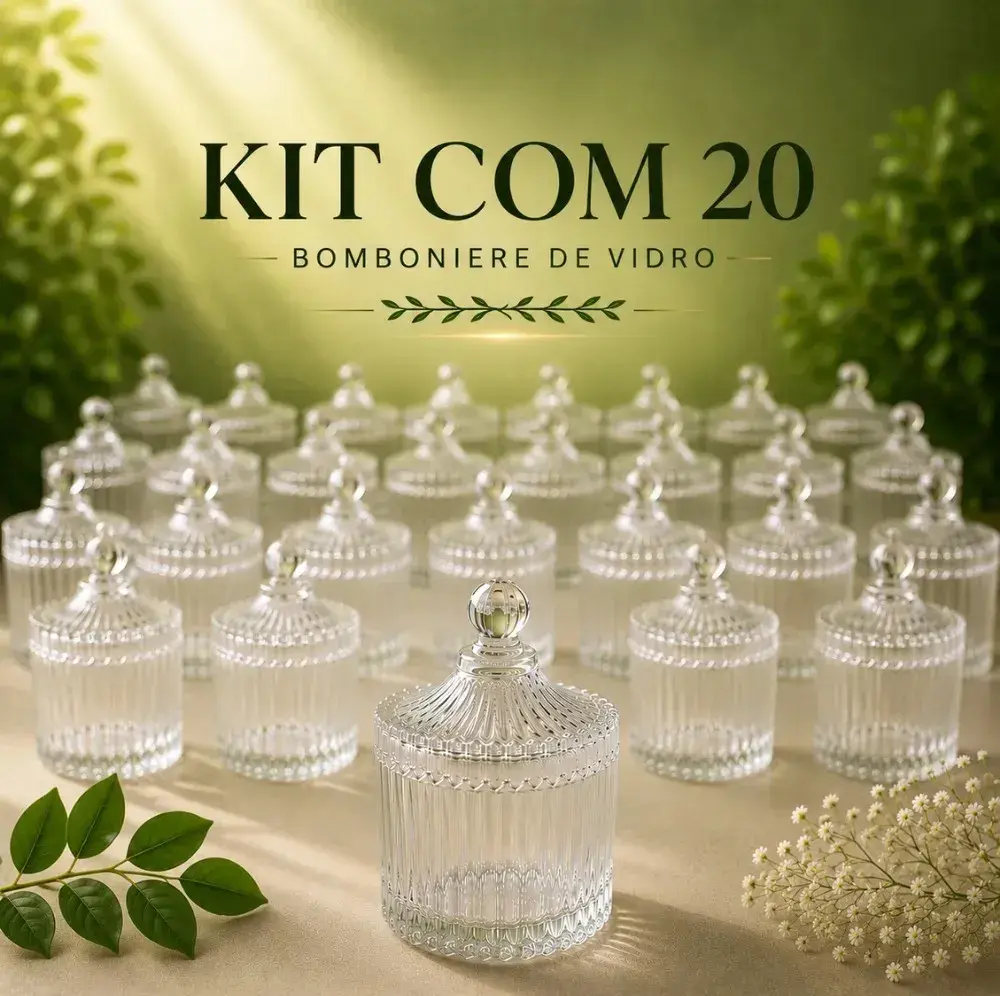 Kit 20 Mini Bomboniere Transparente Ideal Para Lembrancinhas Casamentos Festas Eventos Velas Aromáticas Doces Bombons Decoração - Bravlli