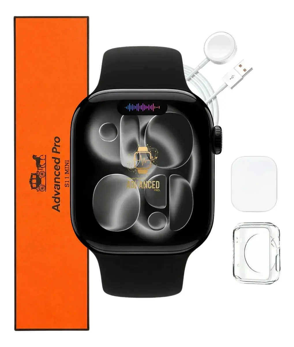 Relógio Microwear Smartwatch S11 Mini Series 11 42mm Whatsapp Gps Nfc 2026 Preto SMARTWATCH ADVANCED PRO