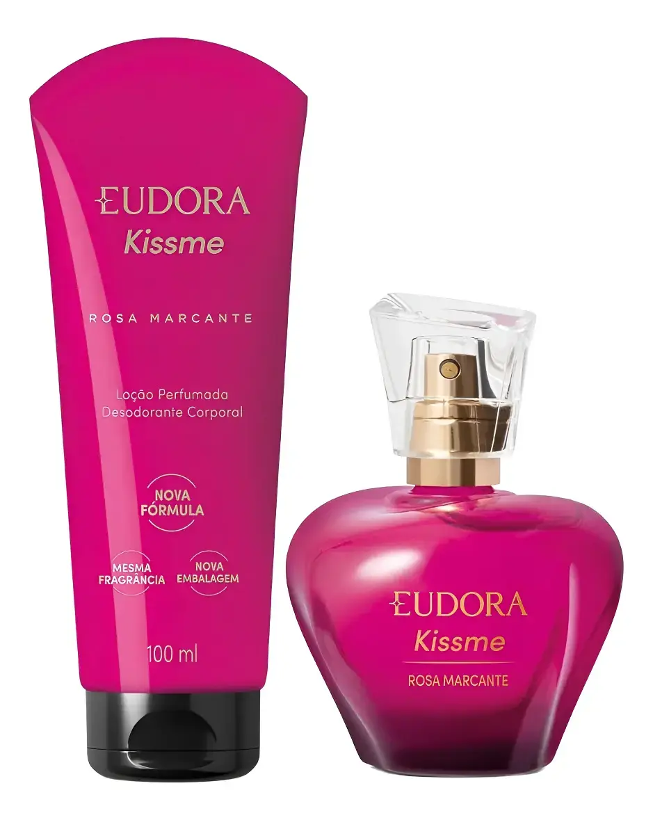 Kit Presente Eudora Kissme Rosa Marcante