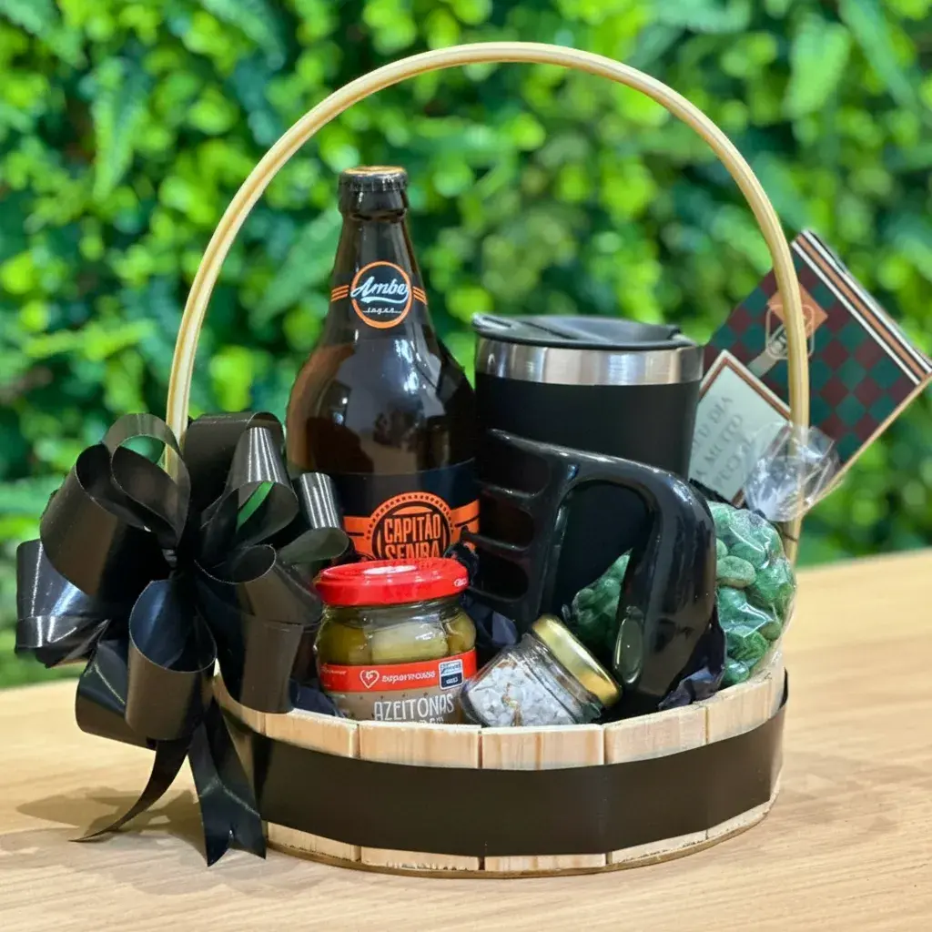 Cesta De Cerveja Chocolate Presente Namorado Aniversario