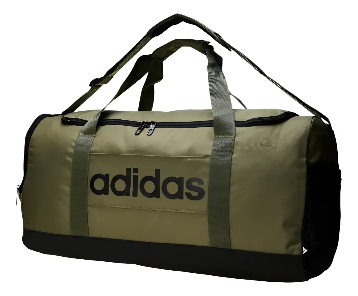 Mala Urbana Masc/femi Duffel Linear Em Poliéster adidas Cor Olive Strata / Black Desenho do tecido Liso