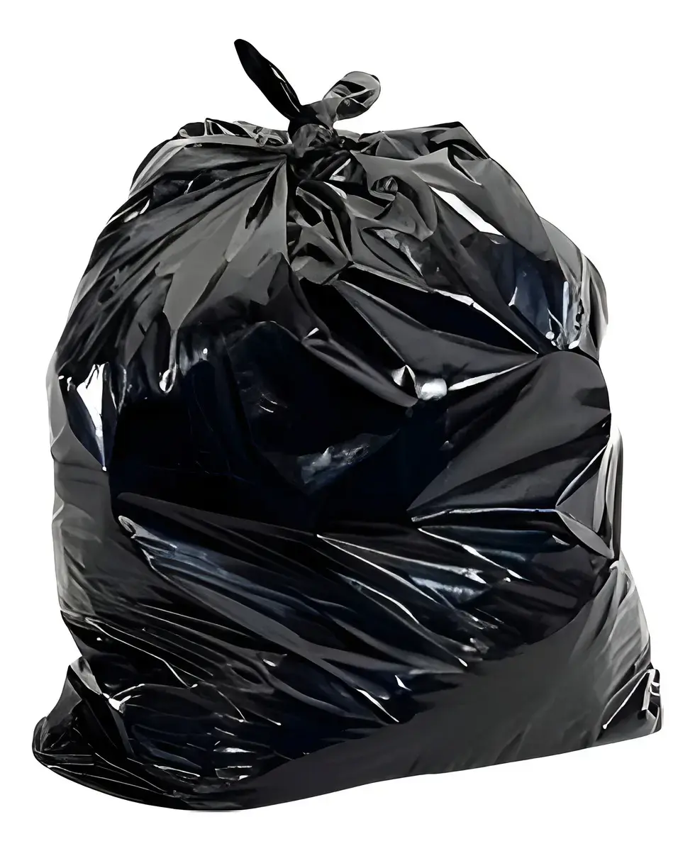 Saco De Lixo 60l 100 Un Plástico Preto Reforçado/resistente
