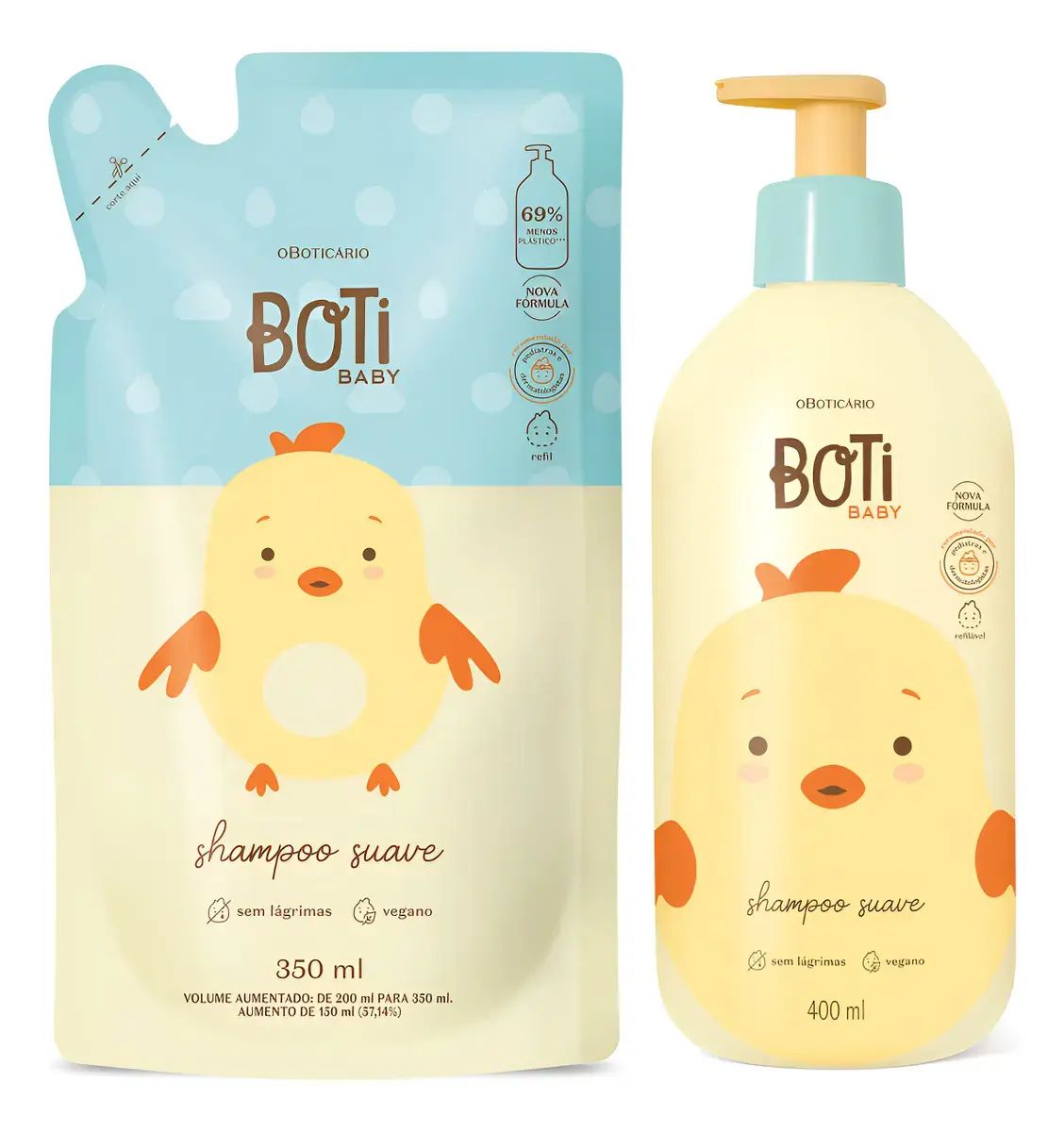 Combo Boti Baby: Shampoo Suave 400ml + Refil 350ml